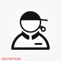 Coach icon, banner coaching concept, vector logo