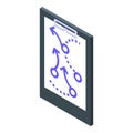 Coach showing game strategy using clipboard with arrows and circles