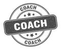 coach stamp. coach round grunge sign. Royalty Free Stock Photo
