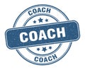 coach stamp. coach round grunge sign. Royalty Free Stock Photo