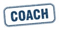 coach stamp. coach square grunge sign. Royalty Free Stock Photo