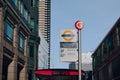 Coach stop sign for Liverpool Street Station, London, UK Royalty Free Stock Photo