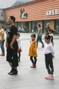 Coach teaching children dancing in chengdu,china