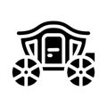 coach transport wedding glyph icon vector illustration