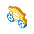 coach transport wedding isometric icon vector illustration