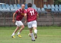 Football match of old boys against U19 in local club