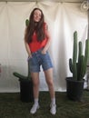Sigrid at a photocall in Coachella Royalty Free Stock Photo