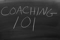 Coaching 101 On A Blackboard