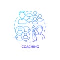 Coaching blue gradient concept icon Royalty Free Stock Photo