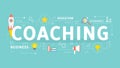 Coaching concept illustration. Royalty Free Stock Photo