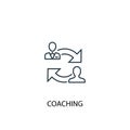 Coaching concept line icon. Simple