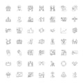 Coaching Expert linear icons, signs, symbols vector line illustration set