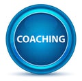 Coaching Eyeball Blue Round Button