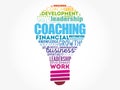 COACHING light bulb word cloud Royalty Free Stock Photo