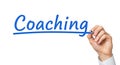 Coaching mentoring guidance leadership training development support advice strategy goals success learning growth improvement skil Royalty Free Stock Photo
