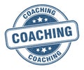 coaching stamp. coaching round grunge sign. Royalty Free Stock Photo