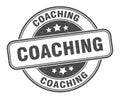 coaching stamp. coaching round grunge sign.