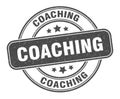 coaching stamp. coaching round grunge sign. Royalty Free Stock Photo