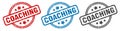 coaching stamp. coaching round isolated sign.