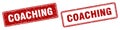 Coaching stamp set. coaching square grunge sign Royalty Free Stock Photo