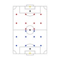 Coaching tactics soccer board with markers vector illustration