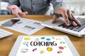 COACHING Training Planning Learning Coaching Business Guide Ins Royalty Free Stock Photo