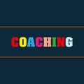 coaching word block on black Royalty Free Stock Photo