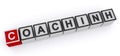 Coaching word block Royalty Free Stock Photo