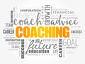 COACHING word cloud collage, business concept Royalty Free Stock Photo