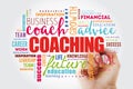 COACHING word cloud collage Royalty Free Stock Photo