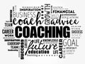 COACHING word cloud collage Royalty Free Stock Photo