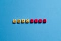 Coaching - word concept on cubes Royalty Free Stock Photo