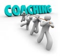 Coaching Word Pulled Team Training Exercise Leadership