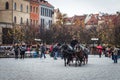 Coachman of horse carriage in Prague, Czech Republic Royalty Free Stock Photo