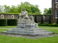 Coade Stone statue of Father Thames in the front of Ham House in Surrey