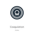 Coagulation icon vector. Trendy flat coagulation icon from zodiac collection isolated on white background. Vector illustration can