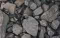 Coal anthracite enriched with a fine fraction after washing Royalty Free Stock Photo