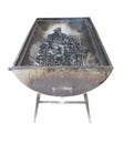 Isolated coal barbecue typical design of the Antilles, French West Indies. For grilling and smoking grills. Tropical culture