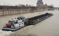 Coal barge in Paris Royalty Free Stock Photo