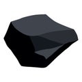 Coal black mineral resources. Pieces of fossil stone. Polygonal shape. Black rock stone of graphite or charcoal. Energy