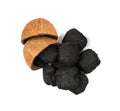 Coal Briquette, Pressed Charcoal Royalty Free Stock Photo