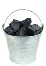 Coal in bucket Royalty Free Stock Photo