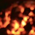 Coal burning in open fire - fire background Royalty Free Stock Photo