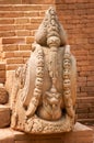 Old statue temple wall ruin Royalty Free Stock Photo