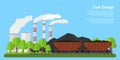 Coal energy banner Royalty Free Stock Photo