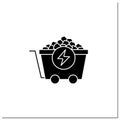 Coal energy glyph icon