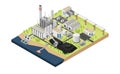 The coal energy with isometric graphic