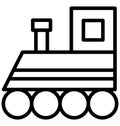 Coal engine Vector icon which can be easily modified or edit in any color