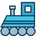 Coal engine Vector icon which can be easily modified or edit in any color