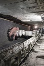 Coal extraction: Coal mine excavator Royalty Free Stock Photo